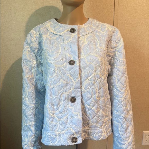 Bagatelle Sky Blue Quilted Puffer Jacket - Picture 7 of 8